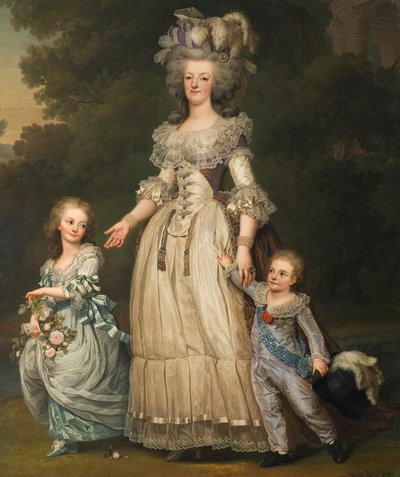 Marie Antoinette mit ihren Kindern von Adolf Ulrich Wertmuller